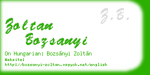 zoltan bozsanyi business card